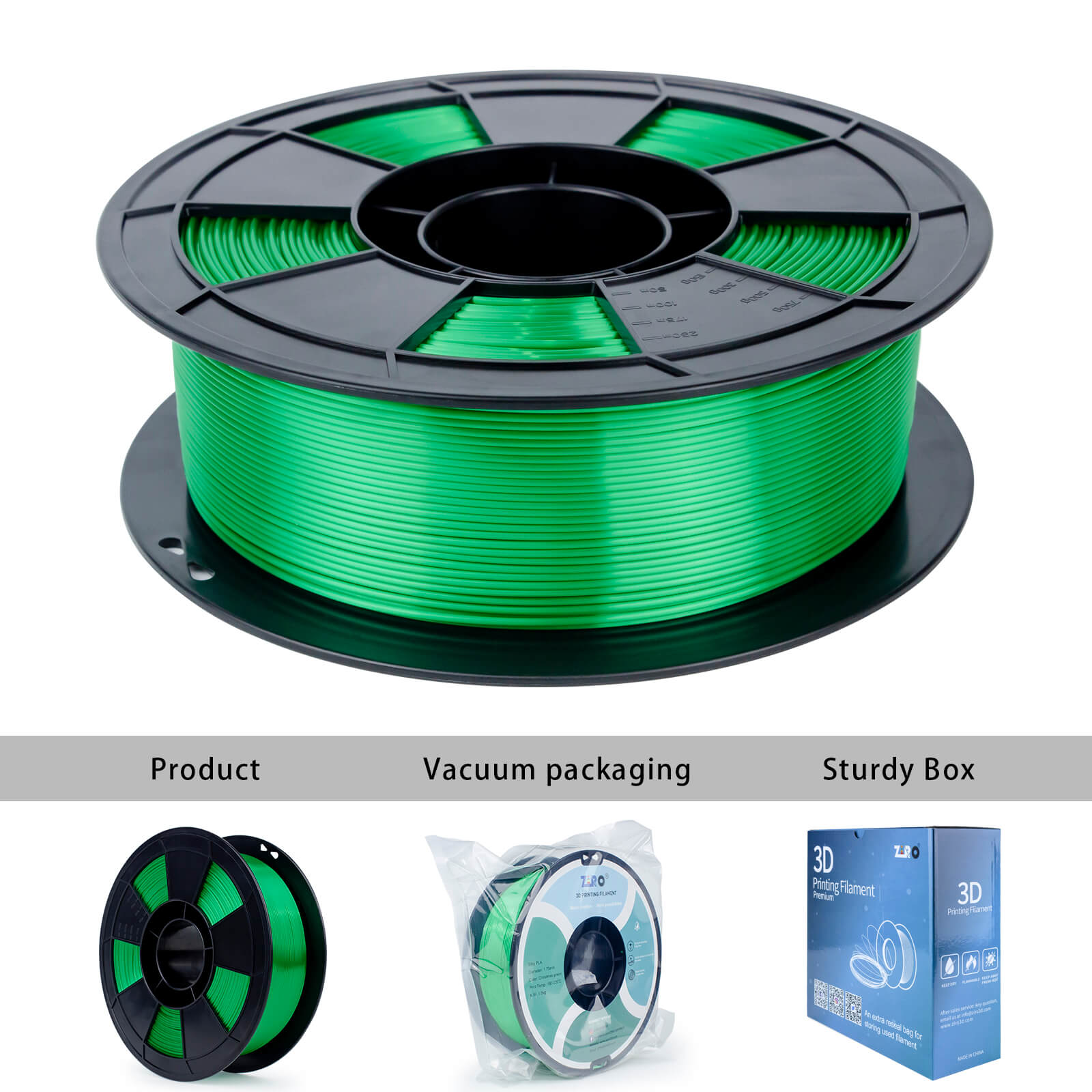 ZIRO Silk PLA Filament 1.75mm, Christmas Green – ZIRO 3D