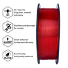 ZIRO Translucent PLA Filament 1.75mm, Translucent Red