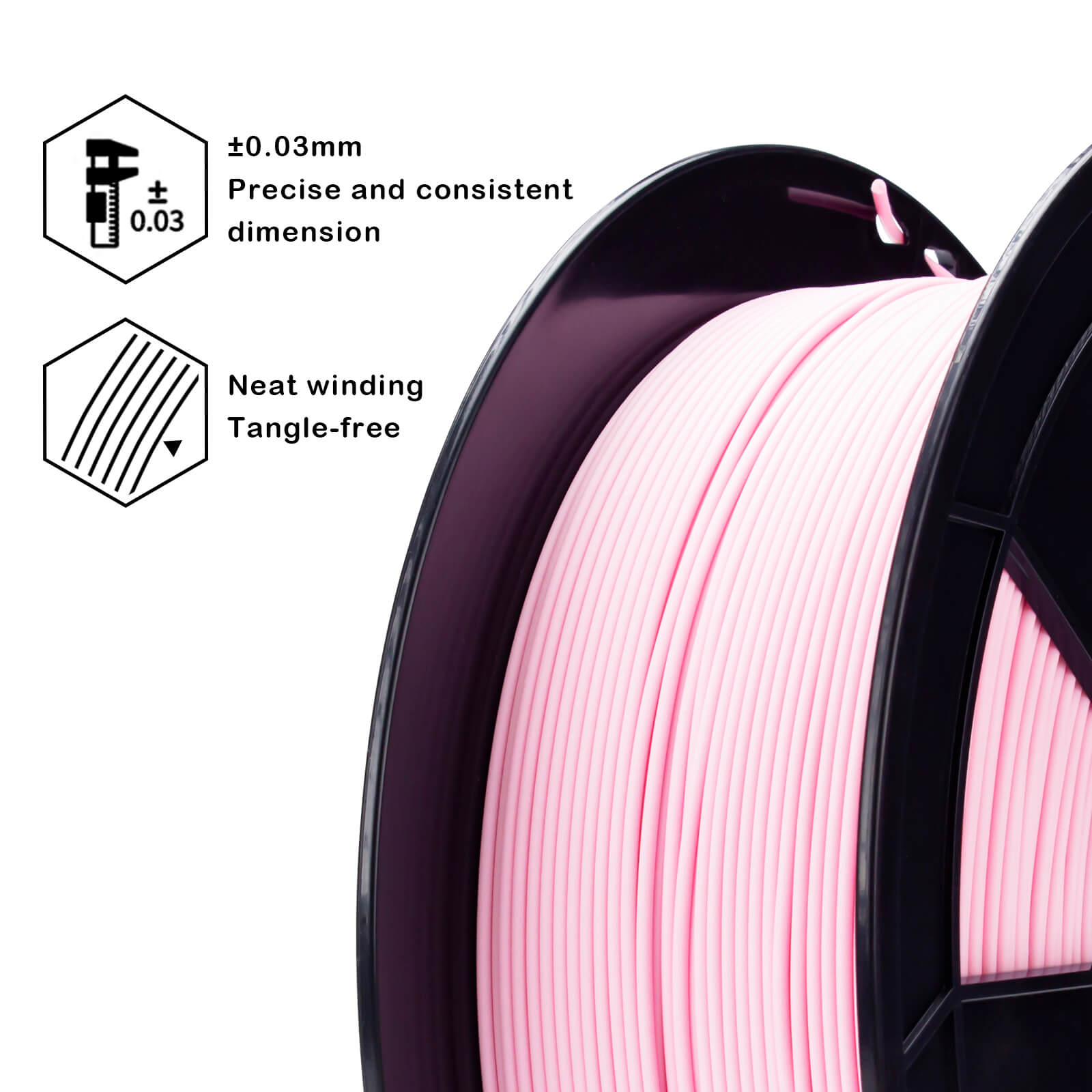 ZIRO Matte PLA Filament 1.75mm, Pastel Pink – ZIRO 3D