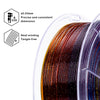 ZIRO Fast Gradient Twinkling Translucent PLA Filament 1.75mm, Gemstone Mix