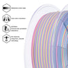 ZIRO Stripes Matte PLA Fast Color Change Filament 1.75mm 1kg/2.2lb Spool , Marshmallow Stripes