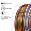 ZIRO Stripes Silk PLA Glossy Multicolors Filament 1.75mm 1kg/2.2lb Spool , Gilded Stripes