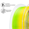 ZIRO Fast Gradient Twinkling Translucent PLA Filament 1.75mm, Flower Series-White Lily
