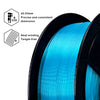 ZIRO Translucent PLA Filament 1.75mm, Translucent Light Blue