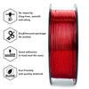 ZIRO Glitter Twinkling PLA Filament 1.75mm, Red