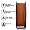 ZIRO 1.75mm PLA Filament, Contain Real Wood Powders, 2.2lbs Cherry Wood