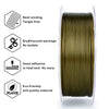 ZIRO Glitter Diamond PLA Filament 1.75mm, Brass Sparkle