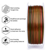 ZIRO Stripes Silk PLA Glossy Multicolors Filament 1.75mm 1kg/2.2lb Spool , Gilded Stripes