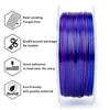 ZIRO Stripes Silk PLA Glossy Multicolors Filament 1.75mm 1kg/2.2lb Spool , Nocturne Stripes