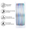 ZIRO Stripes Silk PLA Glossy Multicolors Filament 1.75mm 1kg/2.2lb Spool , Hologram Stripes