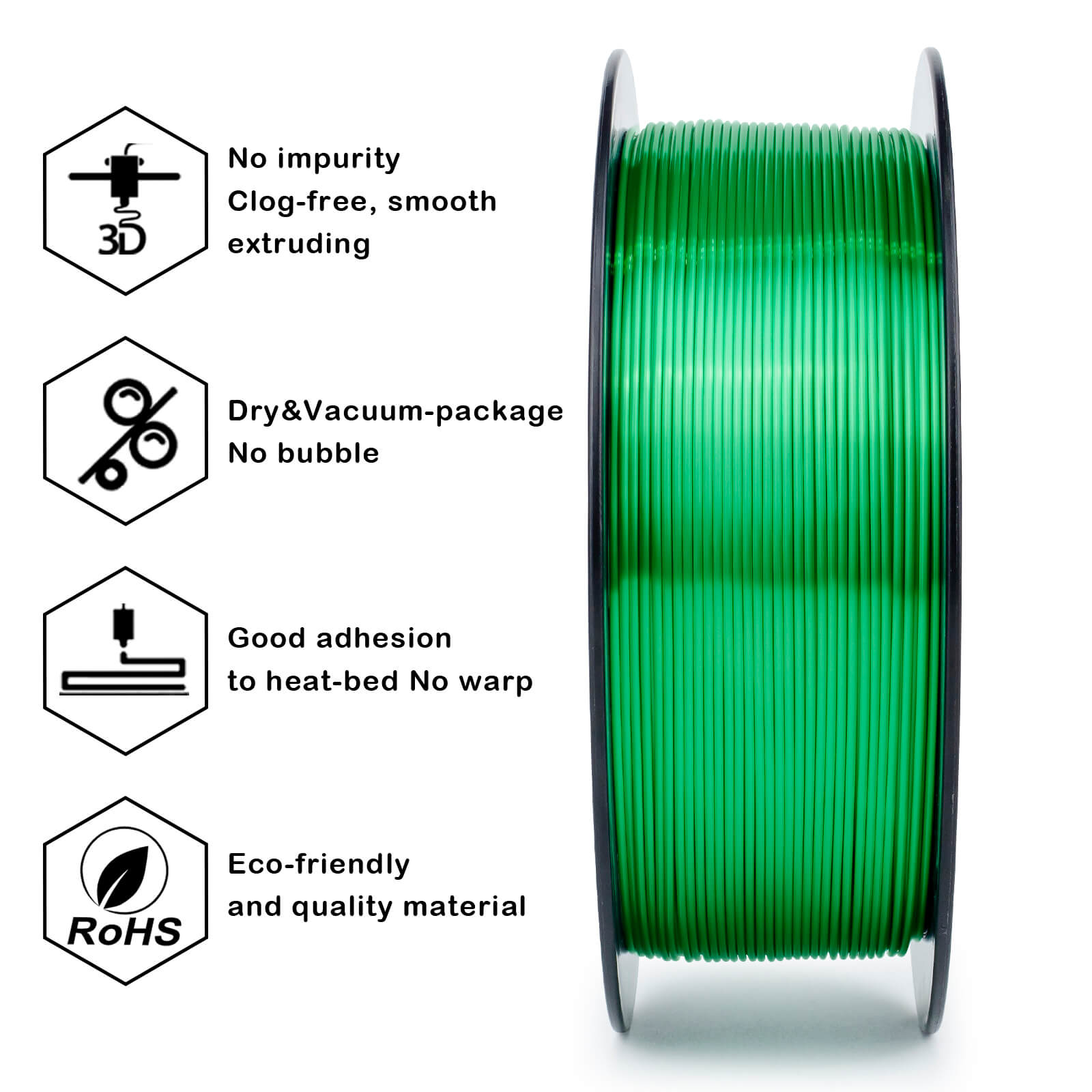 ZIRO Silk PLA Filament 1.75mm, Christmas Green – ZIRO 3D