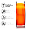 ZIRO Translucent PLA Filament 1.75mm, Translucent Fluo Orange