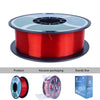 ZIRO Translucent PLA Filament 1.75mm, Translucent Red