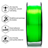 ZIRO Translucent PLA Filament 1.75mm, Translucent Fluo Green