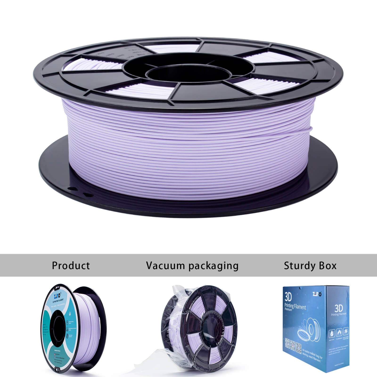 ZIRO Matte PLA Filament 1.75mm, Pastel Purple – ZIRO 3D