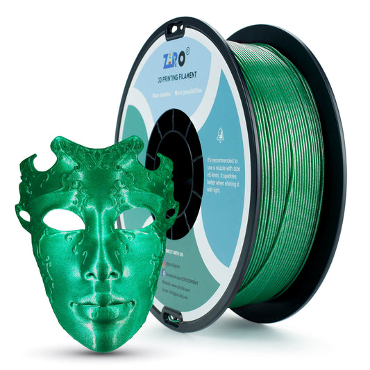 ZIRO Glitter Dimaond PLA Filament 1.75mm, Green