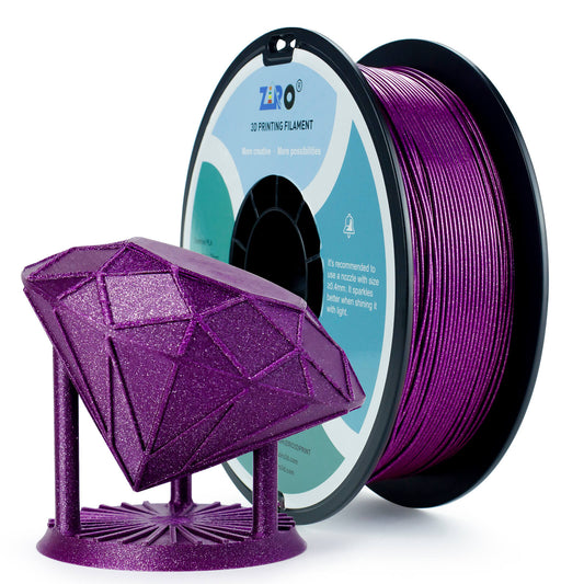 ZIRO Glitter Dimaond PLA Filament 1.75mm, Purple