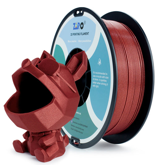 ZIRO Glitter Dimaond PLA Filament 1.75mm, Red