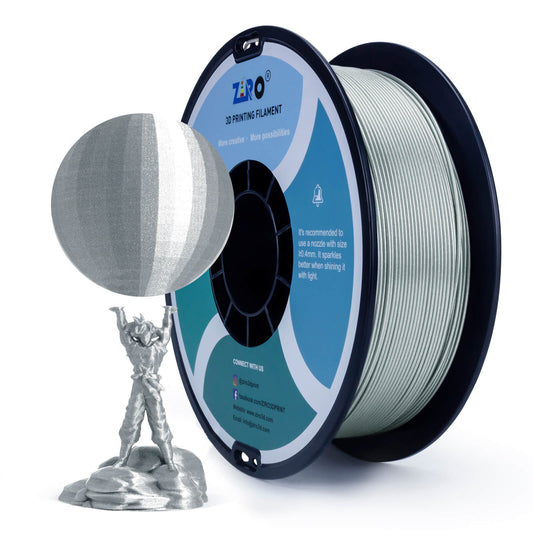 ZIRO Glitter Dimaond PLA Filament 1.75mm, Silver