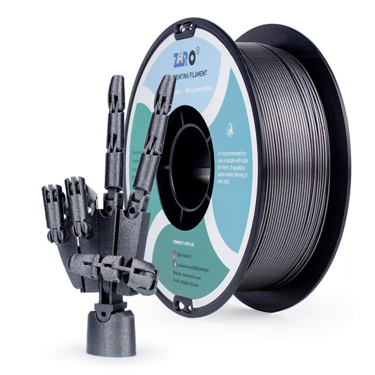 ZIRO Glitter Dimaond PLA Filament 1.75mm, Silver Gray