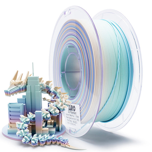 ZIRO Fast Gradient Matte PLA Filament 1.75mm, Pastel Spectrum