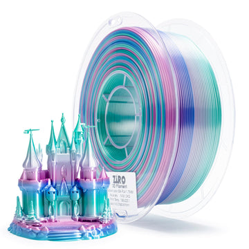 ZIRO Fast Gradient Silk PLA Filament 1.75mm, Aqua Sky