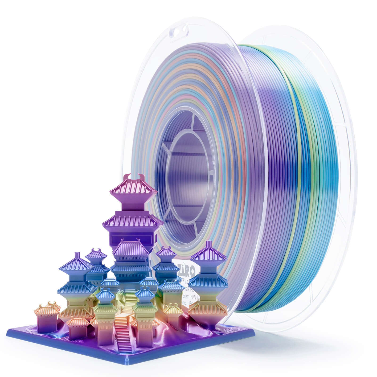 ZIRO Fast Gradient Silk PLA Filament 1.75mm, Iridescent Prism – ZIRO 3D
