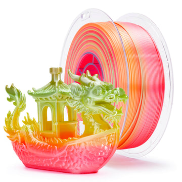 ZIRO Fast Gradient Silk PLA Filament 1.75mm, Vital Heat