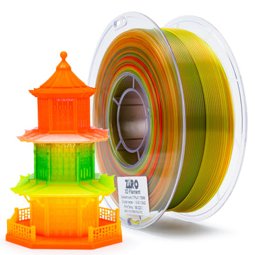ZIRO Gradient Translucent PLA Cristal Series Filament 1.75mm, Crystal Nectar
