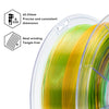 ZIRO Gradient Translucent PLA Cristal Series Filament 1.75mm, Crystal Sunshine