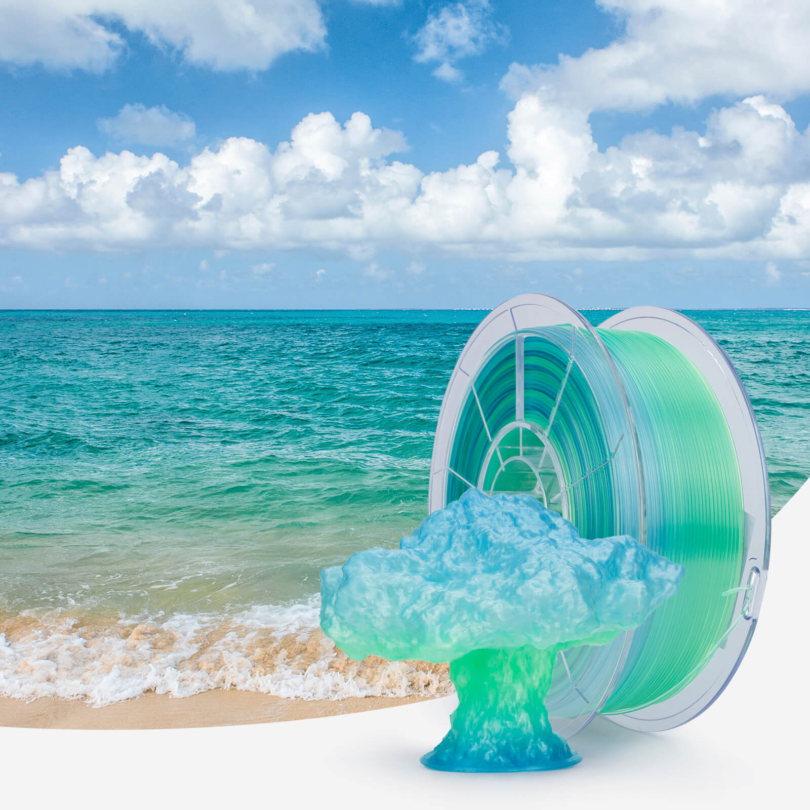 ZIRO Gradient Translucent PLA Season Series Filament 1.75mm, Summer ...