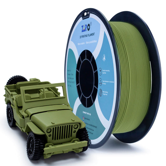ZIRO Matte PLA Filament 1.75mm, Military Green