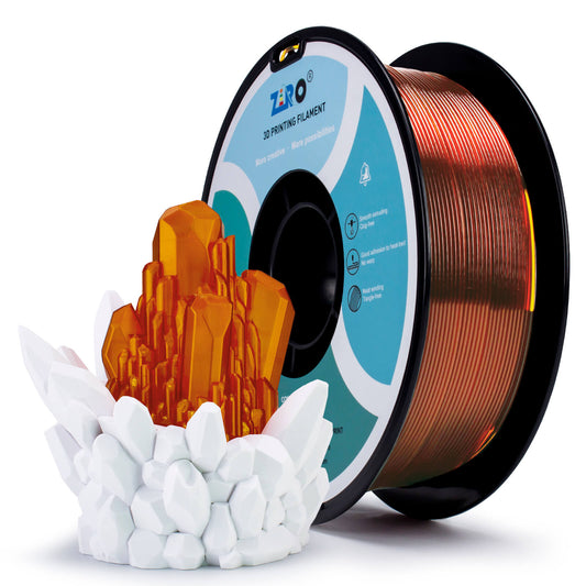 ZIRO Translucent PLA Filament 1.75mm, Translucent Caramel