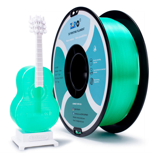 ZIRO Translucent PLA Filament 1.75mm, Translucent Cyan