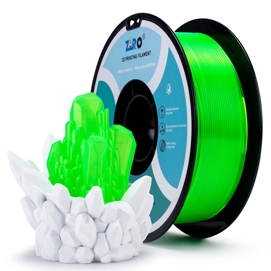 ZIRO Translucent PLA Filament 1.75mm, Translucent Fluo Green