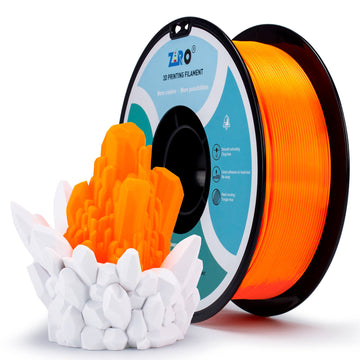ZIRO Translucent PLA Filament 1.75mm, Translucent Fluo Orange