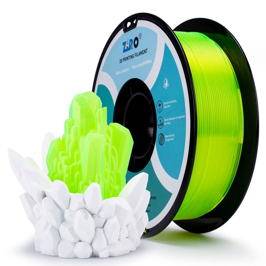 ZIRO Translucent PLA Filament 1.75mm, Translucent Fluo Yellow
