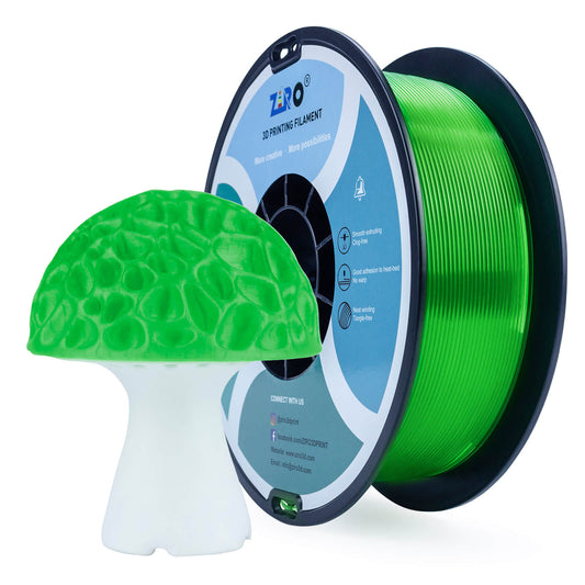 ZIRO Translucent PLA Filament 1.75mm, Translucent Green