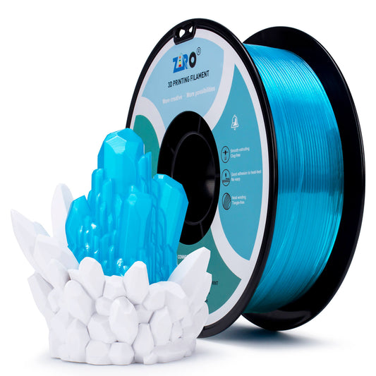 ZIRO Translucent PLA Filament 1.75mm, Translucent Light Blue