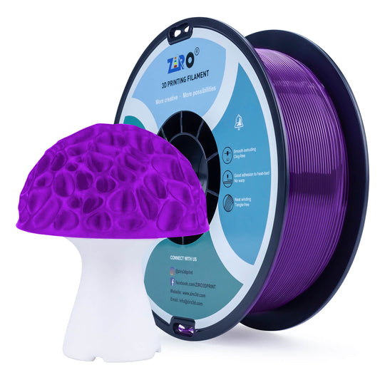 ZIRO Translucent PLA Filament 1.75mm, Translucent Purple