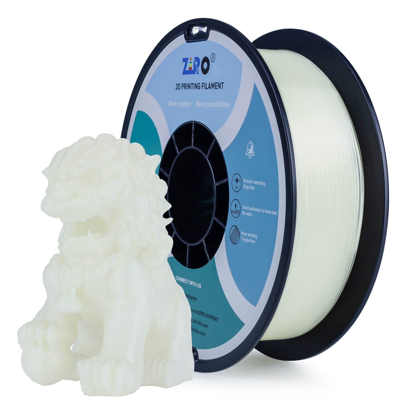 ZIRO Translucent PLA Filament 1.75mm, Transparent – ZIRO 3D
