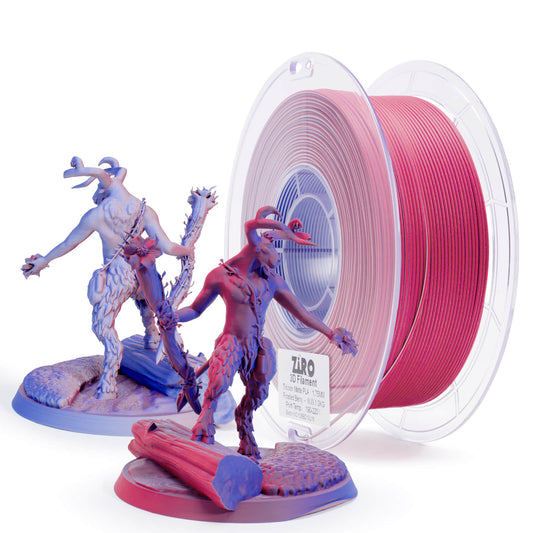 ZIRO Tri-color Matte PLA Filament 1.75mm, Frosted Berry